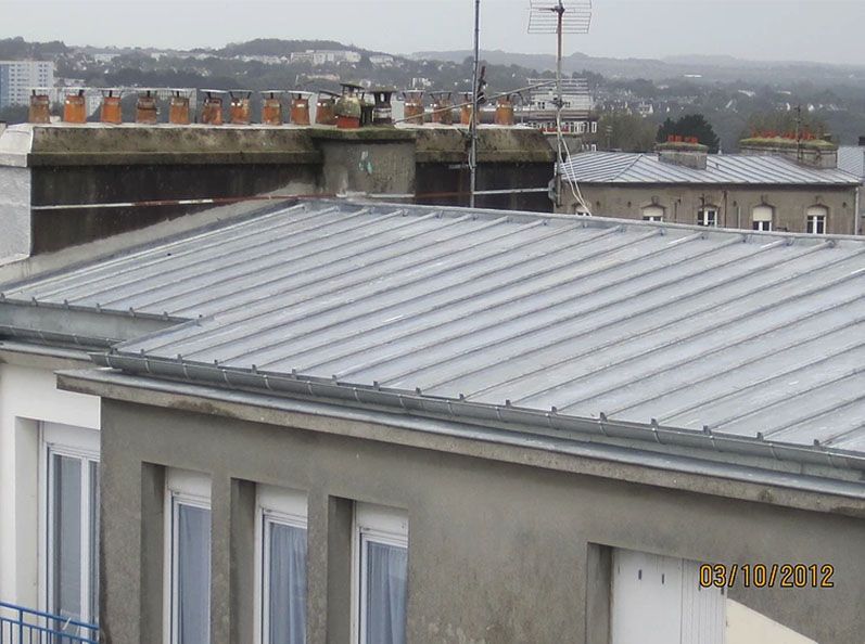 chantier de couverture en zinc à brest