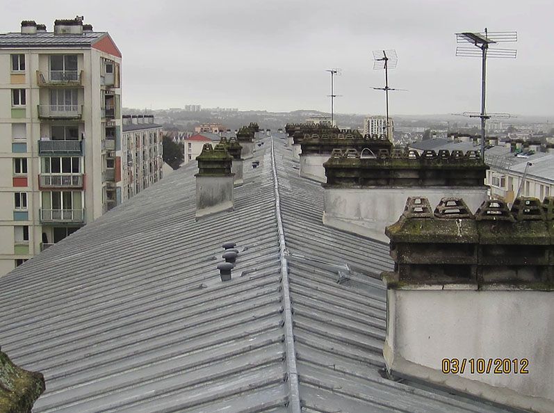 blocs de toitures d'immeubles par hamon couverture